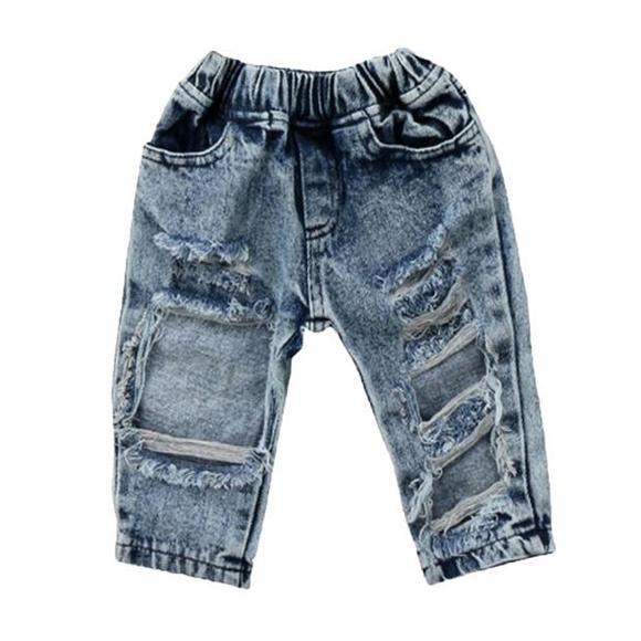 Acid Wash Ripped Baby Jeans - Wearebambino - 3 - 6 M - Acid Wash Ripped Baby Jeans