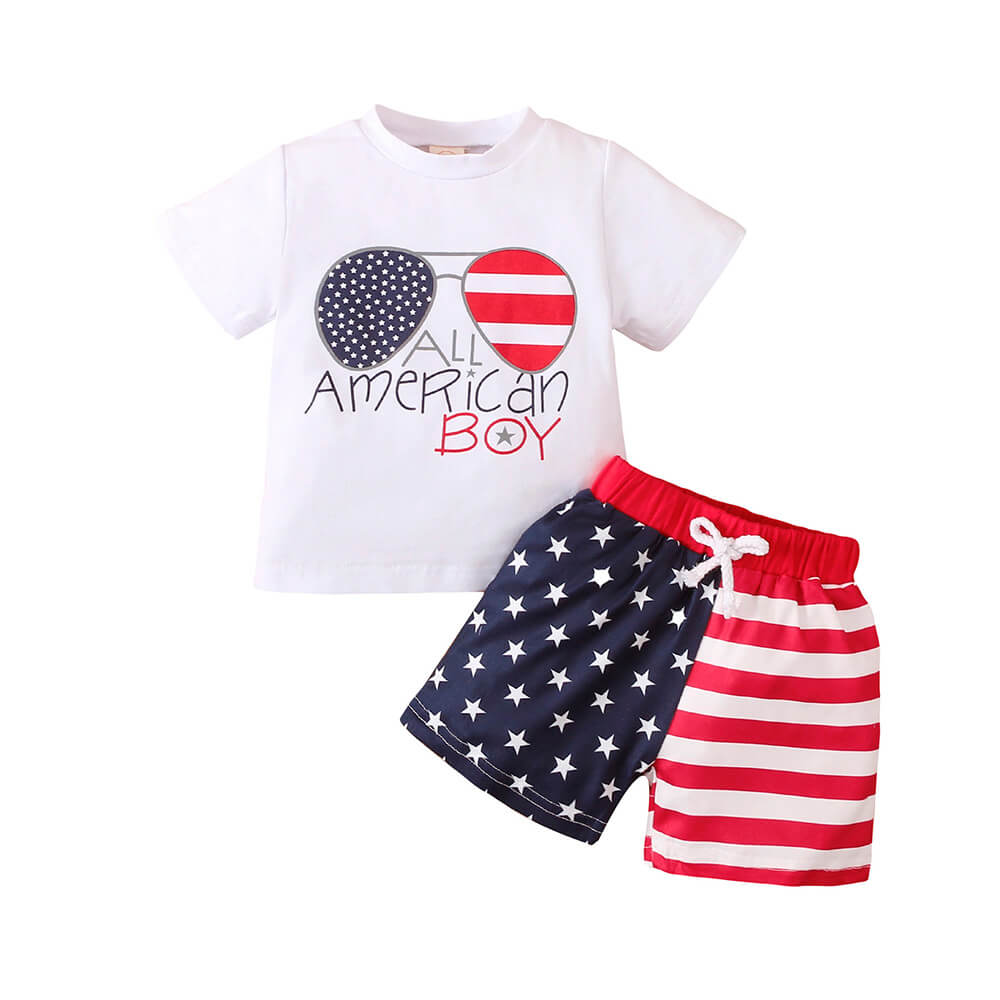 All American Boy Baby Set - Wearebambino - 0 - 3 M - All American Boy Baby Set