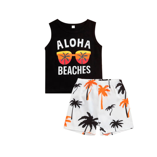 Aloha Beaches Toddler Set - Wearebambino - 12 - 18 M - Aloha Beaches Toddler Set