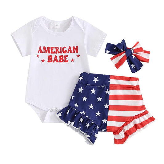 American Babe Baby Set - Wearebambino - 0 - 3 M - American Babe Baby Set