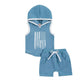 American Blue Hooded Set - Wearebambino - 3 - 6 M - American Blue Hooded Set