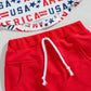 American Red Shorts Set - Wearebambino - 3 - 6 M - American Red Shorts Set