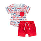 American Red Shorts Set - Wearebambino - 3 - 6 M - American Red Shorts Set