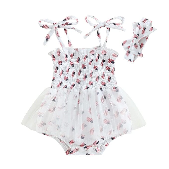 American Tulle Baby Romper - Wearebambino - 0 - 3 M - American Tulle Baby Romper