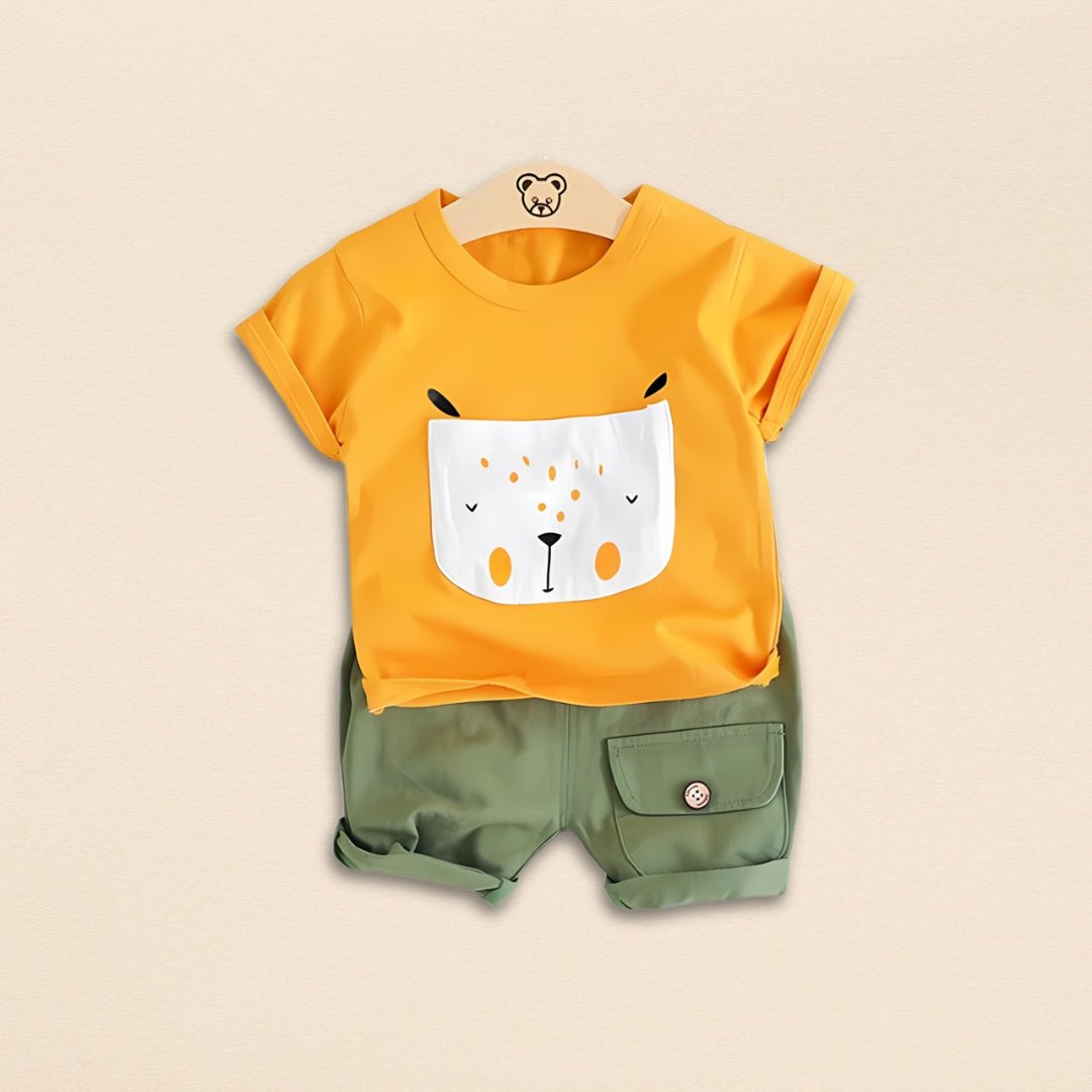 Animal Adventure Set - Wearebambino - Orange - 2Y (90cm - 35.5in) - Animal Adventure Set