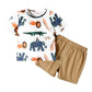 Animal Tee & Shorts - Wearebambino - Multi - color - 3Y (100cm - 39.5in) - Animal Tee & Shorts