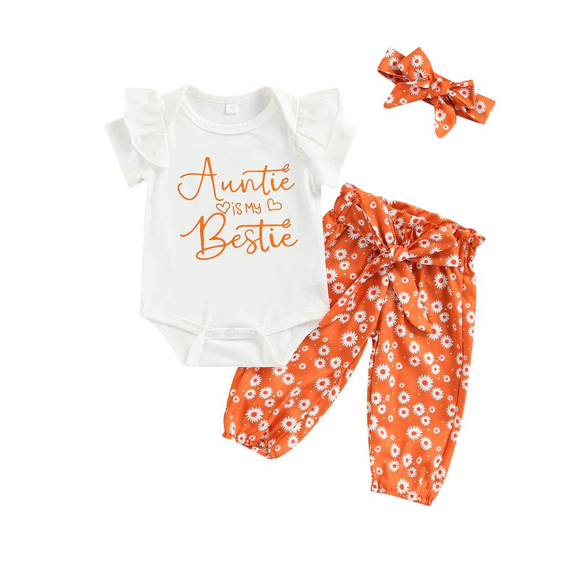 Auntie Bestie Daisy Baby Set - Wearebambino - 0 - 3 M - Auntie Bestie Daisy Baby Set