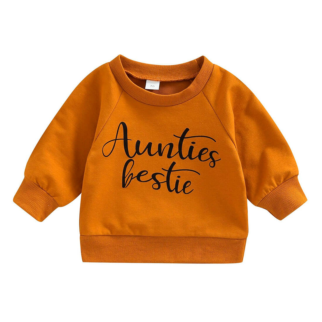 Aunties Bestie Baby Sweatshirt - Wearebambino - Brown - 0 - 3 M - Aunties Bestie Baby Sweatshirt