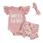 Auntie's Bestie Floral Baby Set - Wearebambino - 0 - 3 M - Auntie's Bestie Floral Baby Set