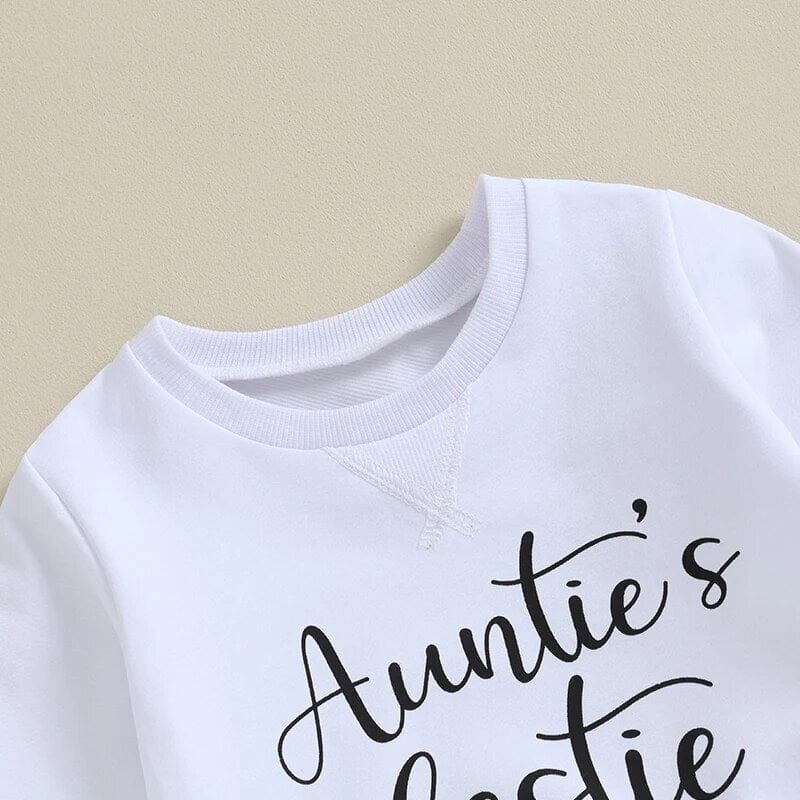 Auntie's Bestie Toddler Set - Wearebambino - White - 9 - 12 M - Auntie's Bestie Toddler Set