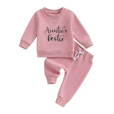 Auntie's Bestie Toddler Set - Wearebambino - Pink - 9 - 12 M - Auntie's Bestie Toddler Set