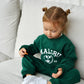 Autumn Cotton Tracksuit: Letter Print Coziness - Wearebambino - Green - 2T - Autumn Cotton Tracksuit: Letter Print Coziness