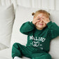 Autumn Cotton Tracksuit: Letter Print Coziness - Wearebambino - Green - 2T - Autumn Cotton Tracksuit: Letter Print Coziness