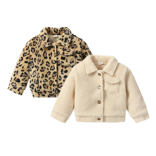 Autumn - Spring Toddler Girls Plush Coats - Wearebambino - Creamy - 12 M - Autumn - Spring Toddler Girls Plush Coats