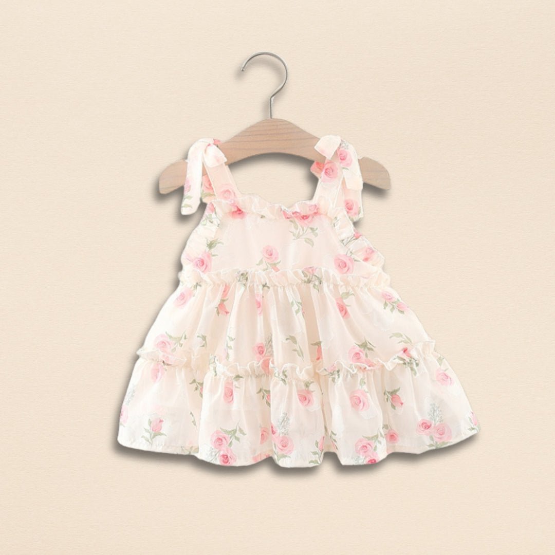 Baby Bloom Layered Dress - Wearebambino - Pink - 9 M - Baby Bloom Layered Dress