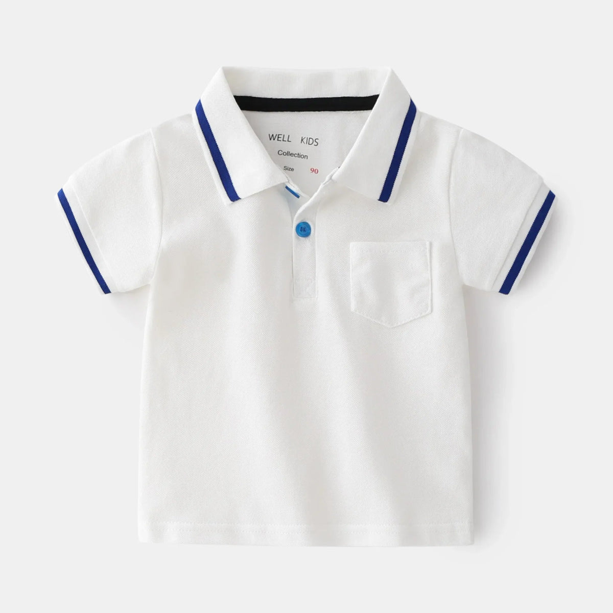 Baby Boy's Summer Polo Shirt - Wearebambino - White - 2T - Baby Boy's Summer Polo Shirt