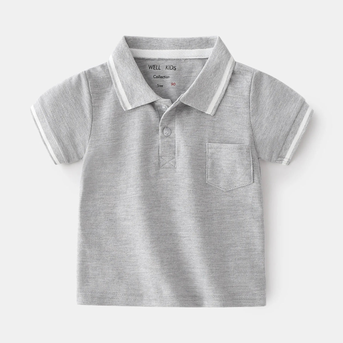 Baby Boy's Summer Polo Shirt - Wearebambino - Gray - 2T - Baby Boy's Summer Polo Shirt