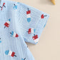 Baby Girls Boys 4th of July Romper Ice Cream Popsicle Print Short Sleeve Summer Jumpsuit Romper - Wearebambino - Blue - 3 - 6 M - United States - Baby Girls Boys 4th of July Romper Ice Cream Popsicle Print Short Sleeve Summer Jumpsuit Romper