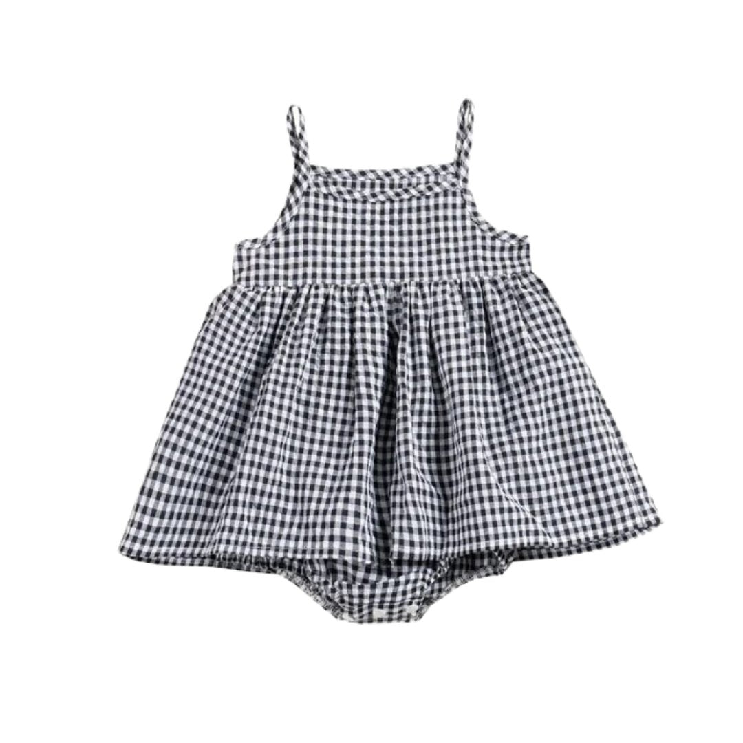 Baby Girls Summer Plaid Rompers - Wearebambino - Blue - 3 M - Baby Girls Summer Plaid Rompers