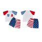 Baby Toddler Boys 2Pcs 4th of July White Short Sleeve USA Letter Embroidery Top Star Stripe Print Shorts Set - Wearebambino - WHITE - 6 - 12 M - United States - Baby Toddler Boys 2Pcs 4th of July White Short Sleeve USA Letter Embroidery Top Star Stripe Print Shorts Set