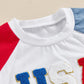 Baby Toddler Boys 2Pcs 4th of July White Short Sleeve USA Letter Embroidery Top Star Stripe Print Shorts Set - Wearebambino - WHITE - 6 - 12 M - United States - Baby Toddler Boys 2Pcs 4th of July White Short Sleeve USA Letter Embroidery Top Star Stripe Print Shorts Set