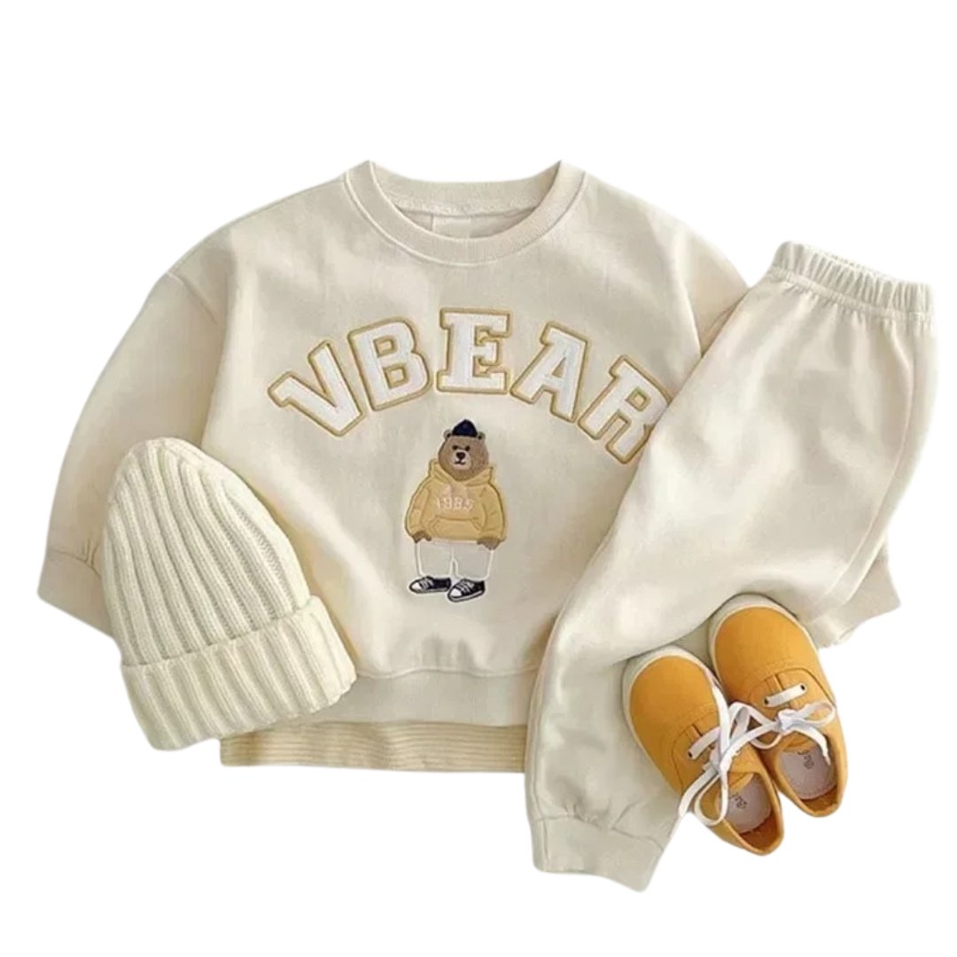 Bambino VBEAR Set : Chic Kids' Sportswear - Wearebambino - White - 9 M - Bambino VBEAR Set : Chic Kids' Sportswear