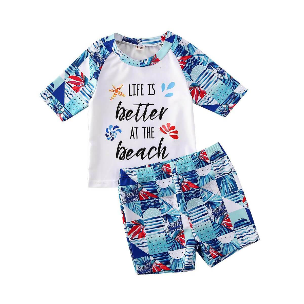 Beach Life Toddler Swimsuit - Wearebambino - 2T - Beach Life Toddler Swimsuit