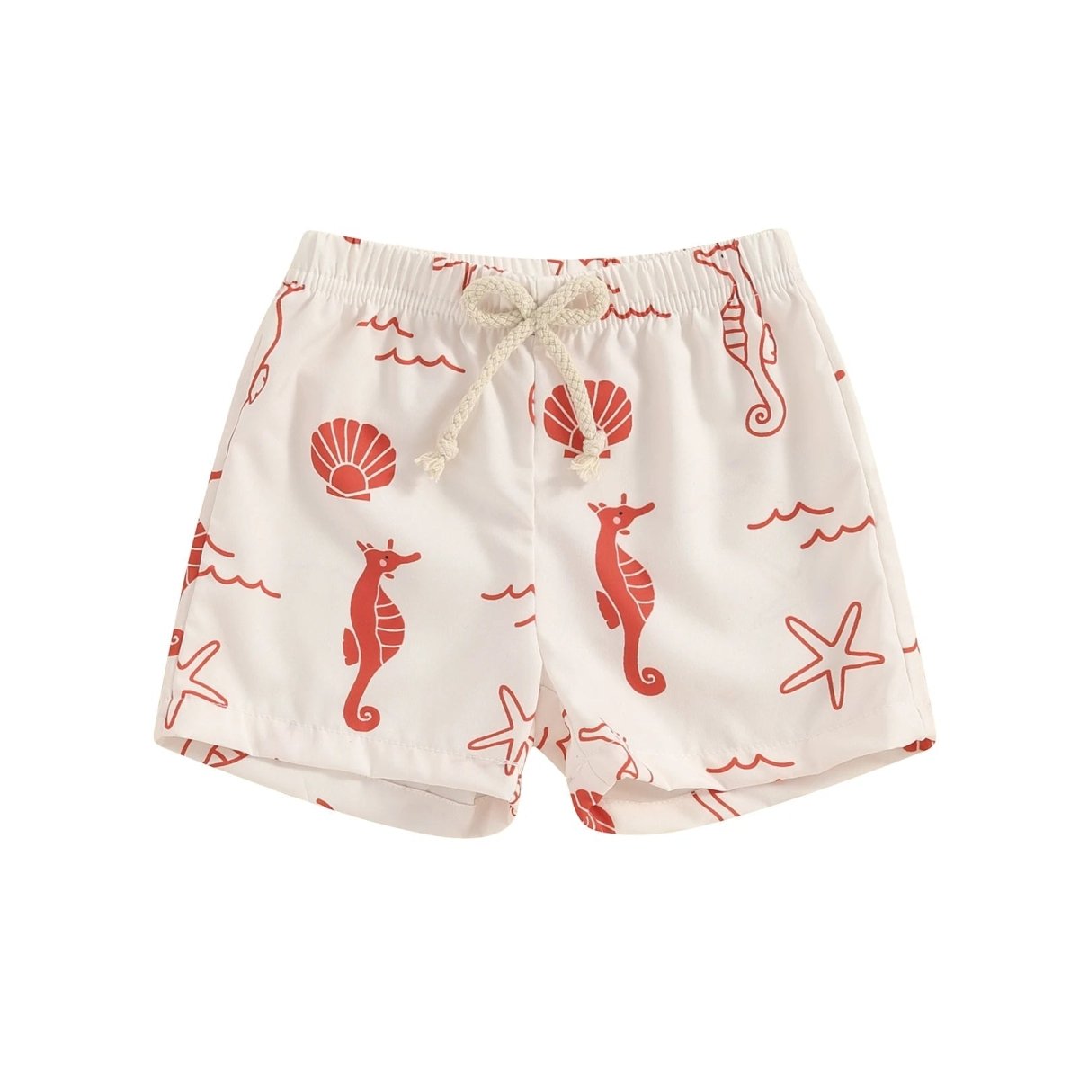 Beach Patrol: Boys' Summer Board Shorts - Wearebambino - White - 2Y (90cm - 35.5in) - Beach Patrol: Boys' Summer Board Shorts