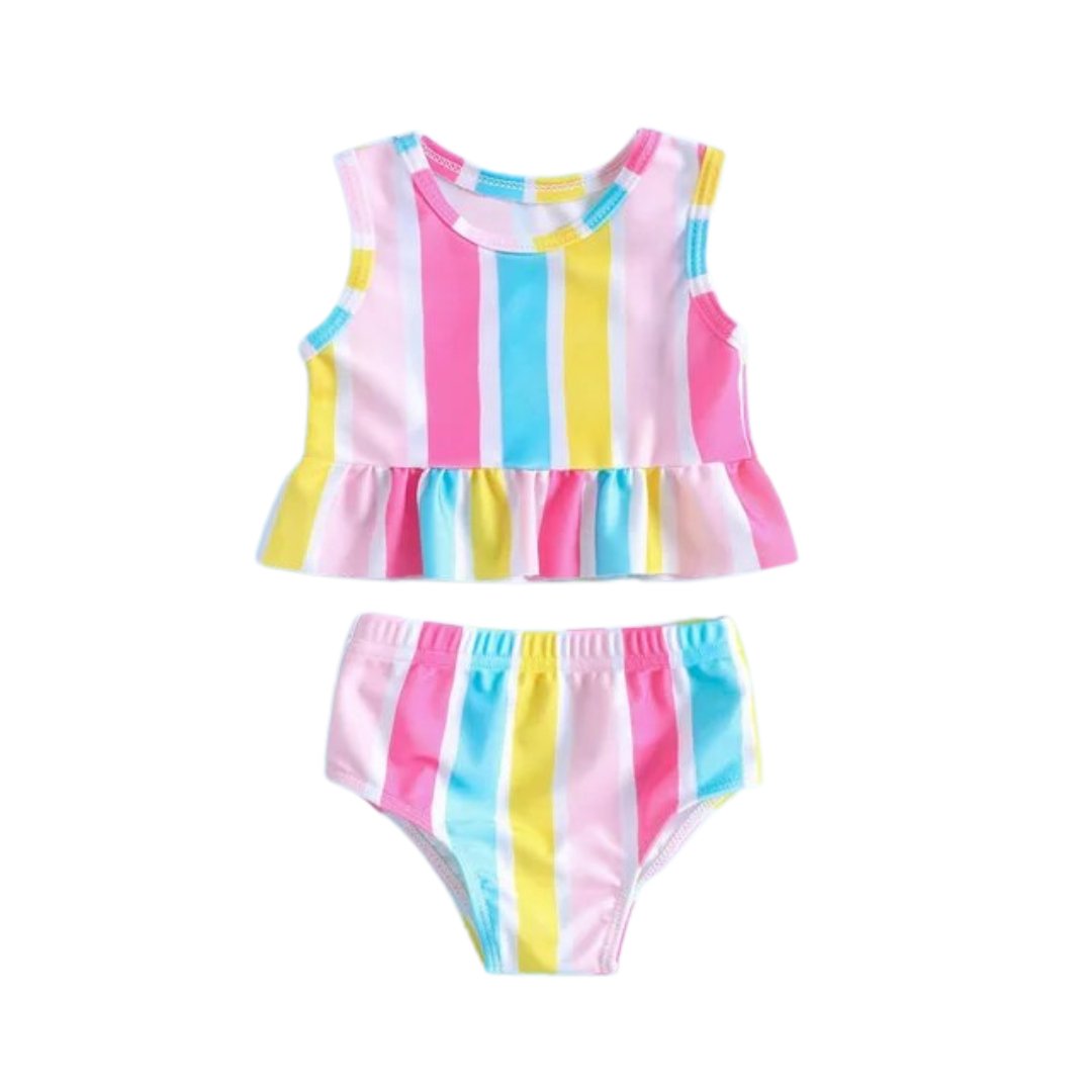 Beach Vibes Two - Piece Bikini - Wearebambino - Multi - Color - 18 - 24 M - Beach Vibes Two - Piece Bikini