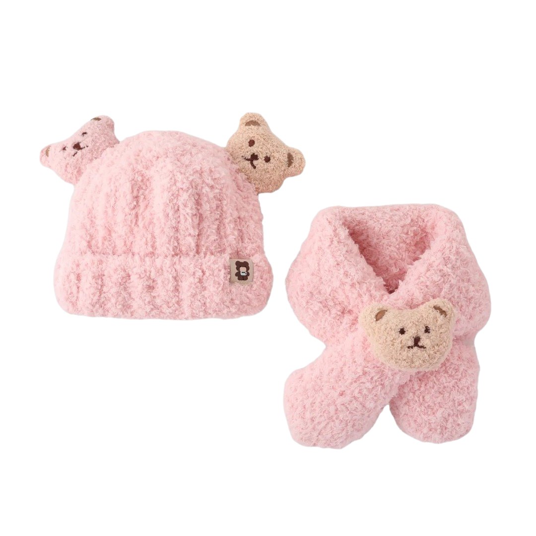 Bear Warm Set - Wearebambino - Pink - Bear Warm Set