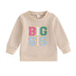 Big Sis Beige Toddler Sweatshirt - Wearebambino - 9 - 12 M - Big Sis Beige Toddler Sweatshirt