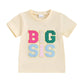 Big Sis Toddler Tee - Wearebambino - Beige - 12 - 18 M - Big Sis Toddler Tee