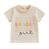 Birthday Girl Toddler Tee - Wearebambino - Beige - 12 - 18 M - Birthday Girl Toddler Tee