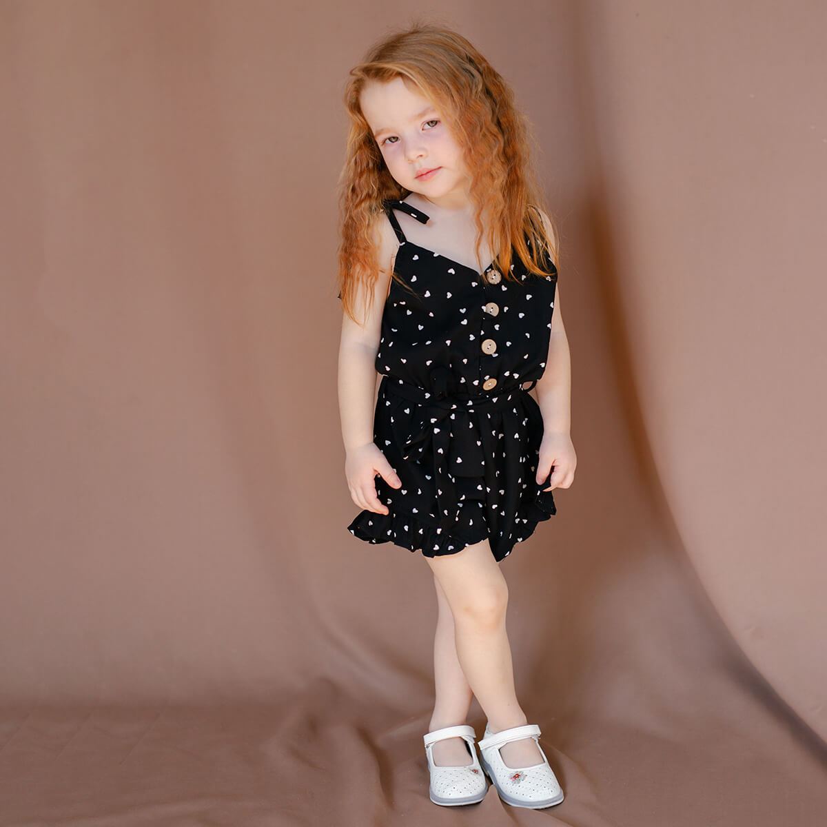 Black Hearts Toddler Romper - Wearebambino - 2T - Black Hearts Toddler Romper