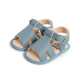 Blue Buckle Up Baby Sandals - Wearebambino - 1 - Blue Buckle Up Baby Sandals