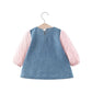 Bow Denim Dress for Baby Girls - Wearebambino - Pink - 18 M - Bow Denim Dress for Baby Girls