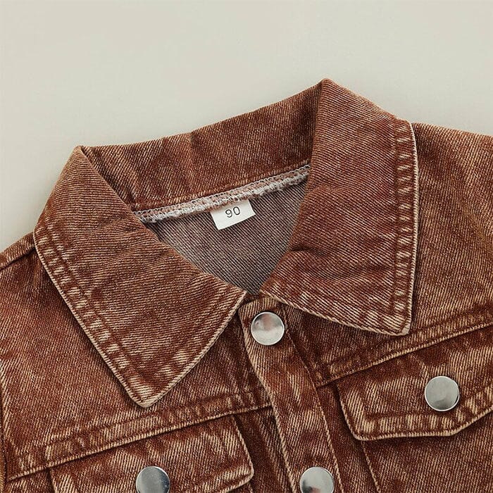 Brown Denim Toddler Shirt - Wearebambino - 12 - 18 M - Brown Denim Toddler Shirt