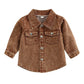 Brown Denim Toddler Shirt - Wearebambino - 12 - 18 M - Brown Denim Toddler Shirt