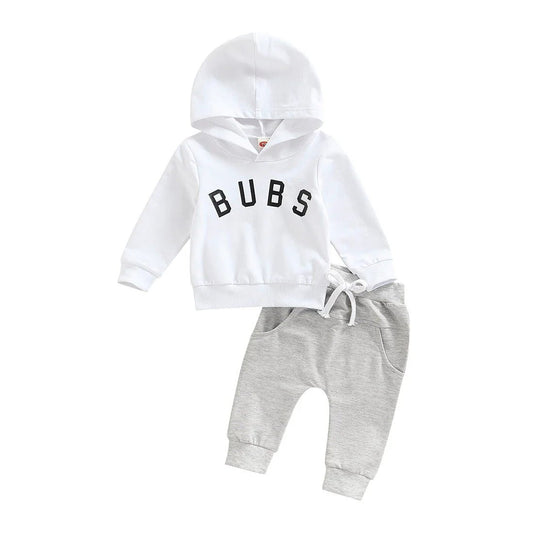 Bubs Hooded Baby Set - Wearebambino - White - 3 - 6 M - Bubs Hooded Baby Set