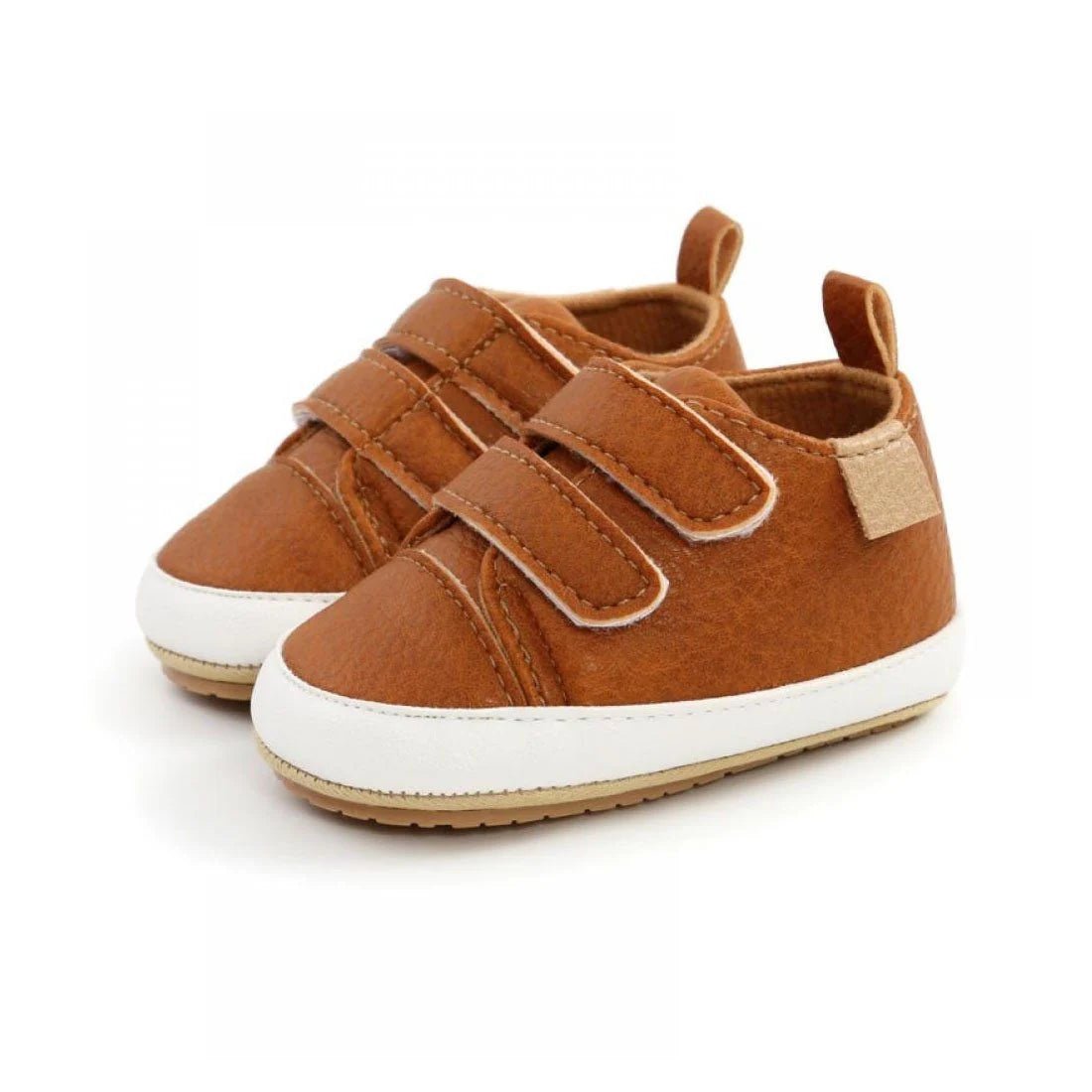 Buckle Strap Solid Baby Shoes - Wearebambino - Brown - 1 - Buckle Strap Solid Baby Shoes