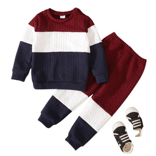 Cable Knit Cozy Set - Wearebambino - Red - 18 - 24 M - Cable Knit Cozy Set