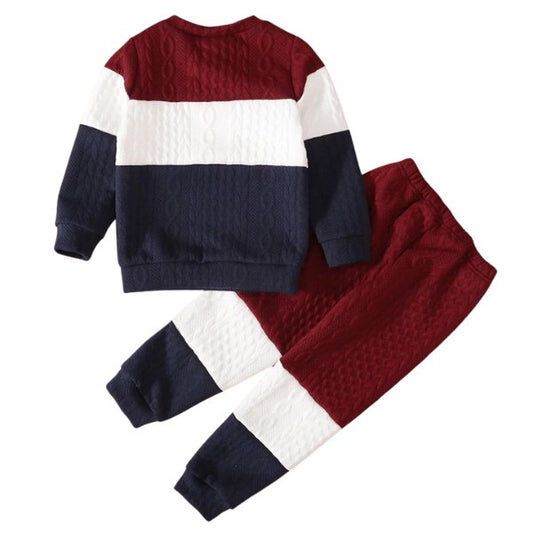 Cable Knit Cozy Set - Wearebambino - Red - 18 - 24 M - Cable Knit Cozy Set