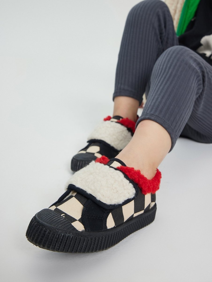 Cashmere Canvas Shoes - Wearebambino - red and black - US 6C | EU 22 - Cashmere Canvas Shoes