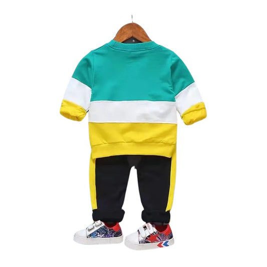 Casual Cool Pullover & Pants Duo - Wearebambino - Yellow - 18 - 24 M - Casual Cool Pullover & Pants Duo