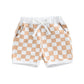 Checkered Baby Shorts - Wearebambino - Brown - 3 - 6 M - Checkered Baby Shorts