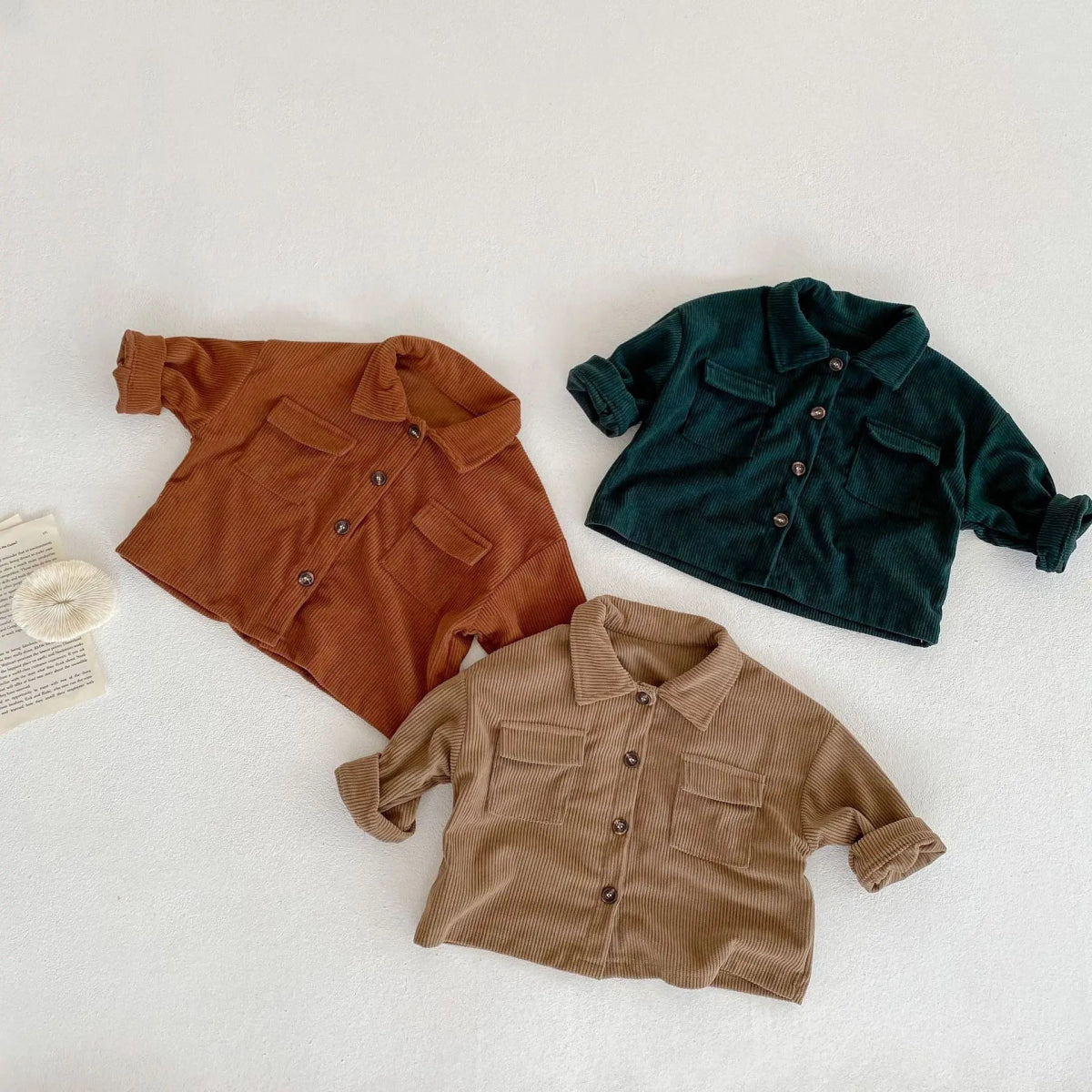 Chic Corduroy Polo Set: Trendy Toddler Duo - Wearebambino - Brown - 18 - 24 M - Chic Corduroy Polo Set: Trendy Toddler Duo