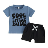 Cool Little Dude Solid Shorts Baby Set - Wearebambino - 3 - 6 M - Cool Little Dude Solid Shorts Baby Set