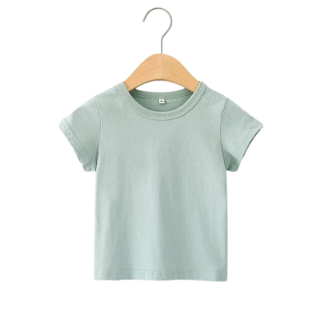 Cotton Plain Kids' Summer Tops - Wearebambino - Light Green - 2T - Cotton Plain Kids' Summer Tops