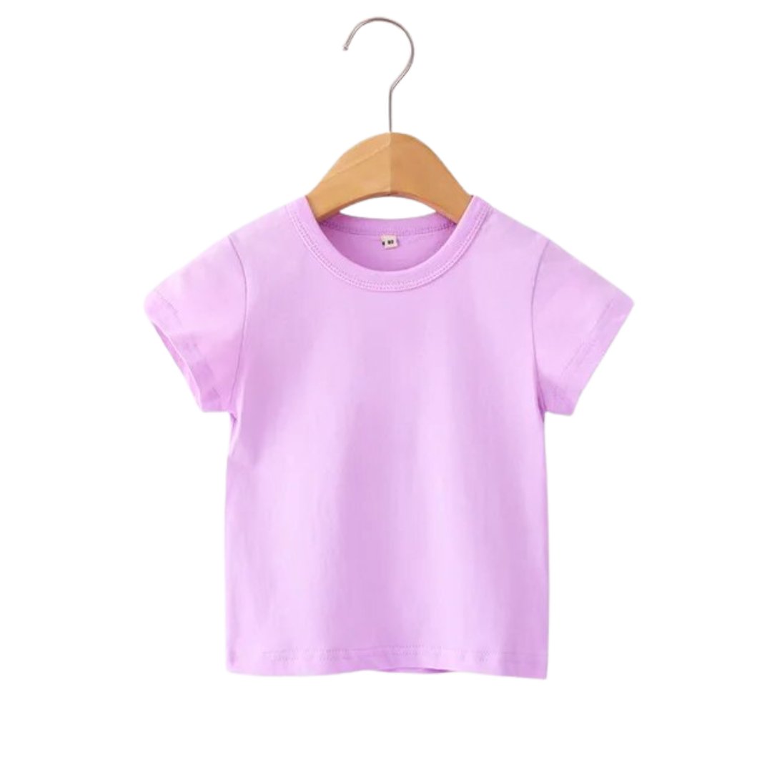 Cotton Plain Kids' Summer Tops for Girls - Wearebambino - Purple - 2T - Cotton Plain Kids' Summer Tops for Girls