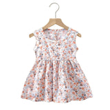 Cotton Sleeveless Girls' Beach Dress - Wearebambino - Pink - A - 9 M - Cotton Sleeveless Girls' Beach Dress